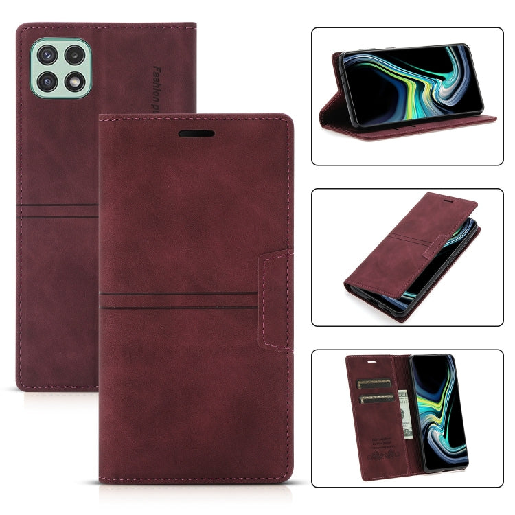 For Samsung Galaxy A22 5G Dream Magnetic Suction Business Horizontal Flip PU Leather Case with Holder & Card Slot & Wallet