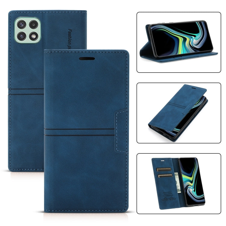 For Samsung Galaxy A22 5G Dream Magnetic Suction Business Horizontal Flip PU Leather Case with Holder & Card Slot & Wallet