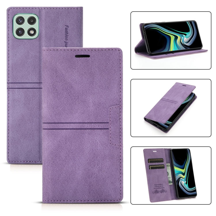 For Samsung Galaxy A22 5G Dream Magnetic Suction Business Horizontal Flip PU Leather Case with Holder & Card Slot & Wallet