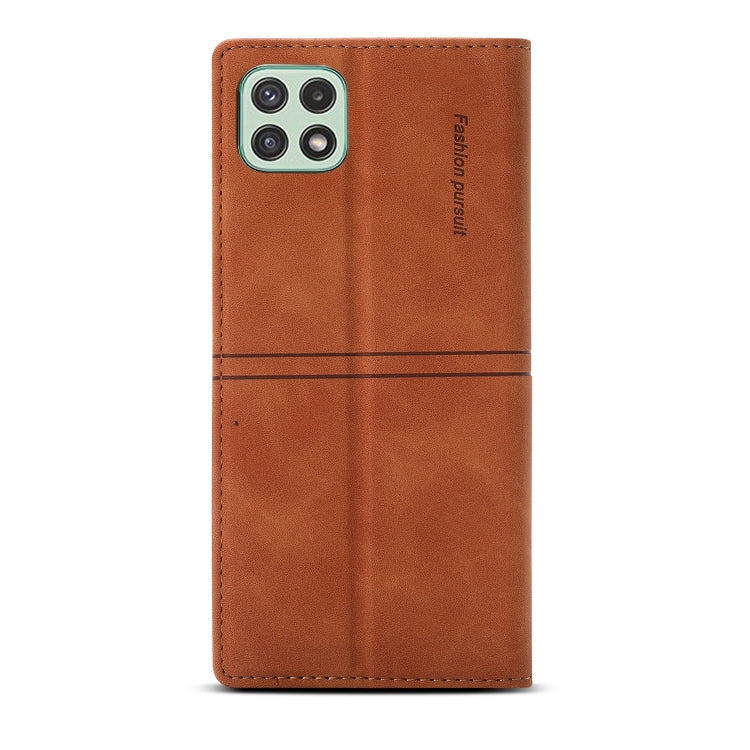 For Samsung Galaxy A22 5G Dream Magnetic Suction Business Horizontal Flip PU Leather Case with Holder & Card Slot & Wallet