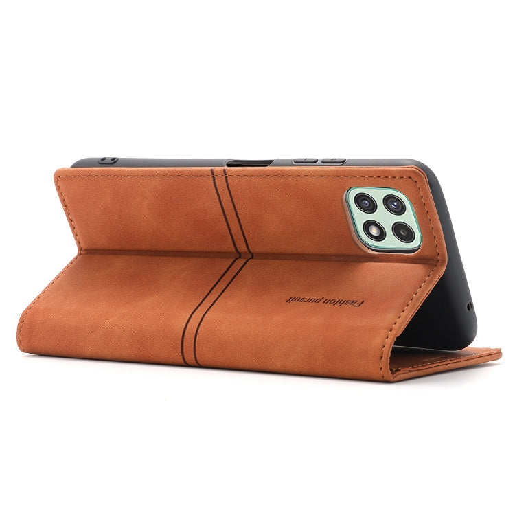For Samsung Galaxy A22 5G Dream Magnetic Suction Business Horizontal Flip PU Leather Case with Holder & Card Slot & Wallet