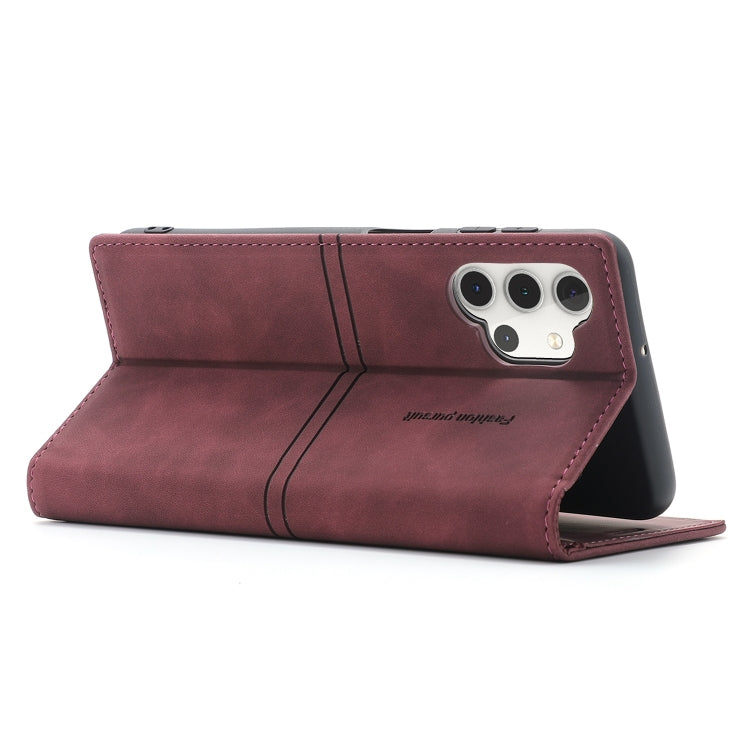 For Samsung Galaxy A32 5G Dream Magnetic Suction Business Horizontal Flip PU Leather Case with Holder & Card Slot & Wallet