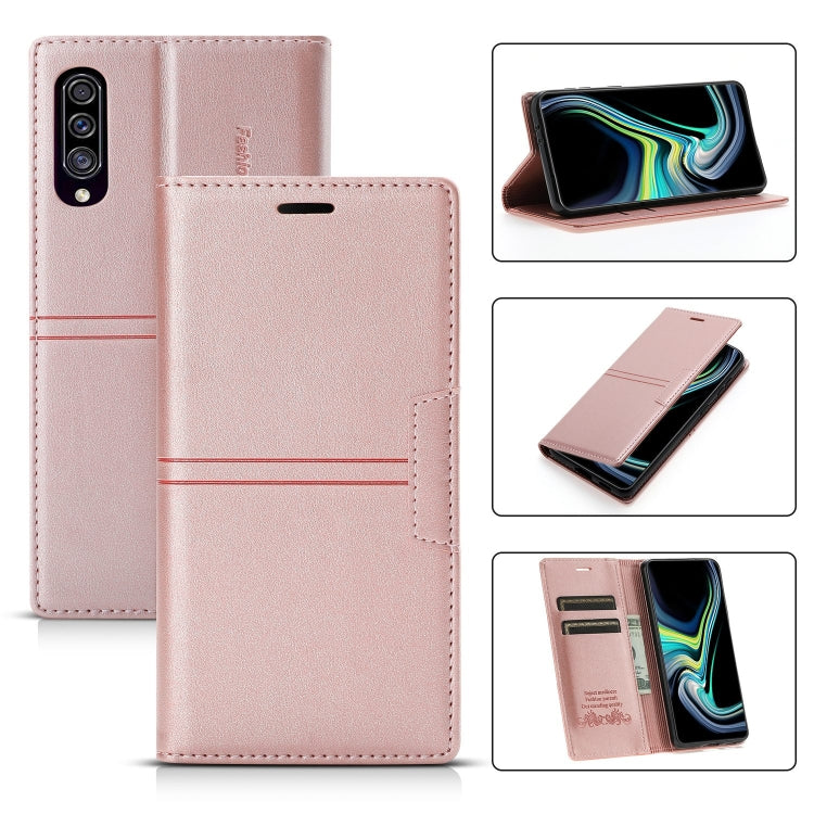 For Samsung Galaxy A70 Dream Magnetic Suction Business Horizontal Flip PU Leather Case with Holder & Card Slot & Wallet