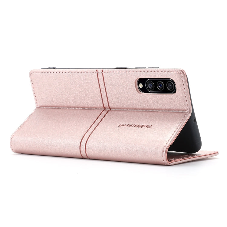 For Samsung Galaxy A70 Dream Magnetic Suction Business Horizontal Flip PU Leather Case with Holder & Card Slot & Wallet
