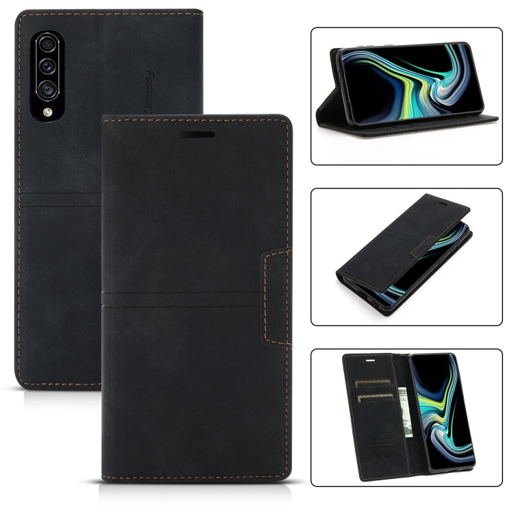 For Samsung Galaxy A70 Dream Magnetic Suction Business Horizontal Flip PU Leather Case with Holder & Card Slot & Wallet