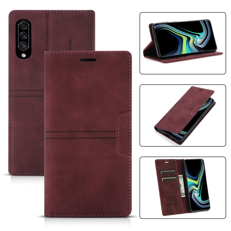 For Samsung Galaxy A70 Dream Magnetic Suction Business Horizontal Flip PU Leather Case with Holder & Card Slot & Wallet