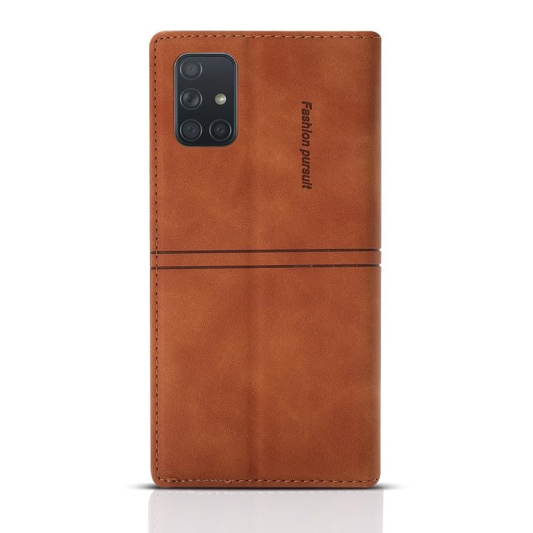 For Samsung Galaxy A91 Dream Magnetic Suction Business Horizontal Flip PU Leather Case with Holder & Card Slot & Wallet