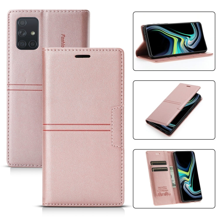 For Samsung Galaxy A71 5G Dream Magnetic Suction Business Horizontal Flip PU Leather Case with Holder & Card Slot & Wallet