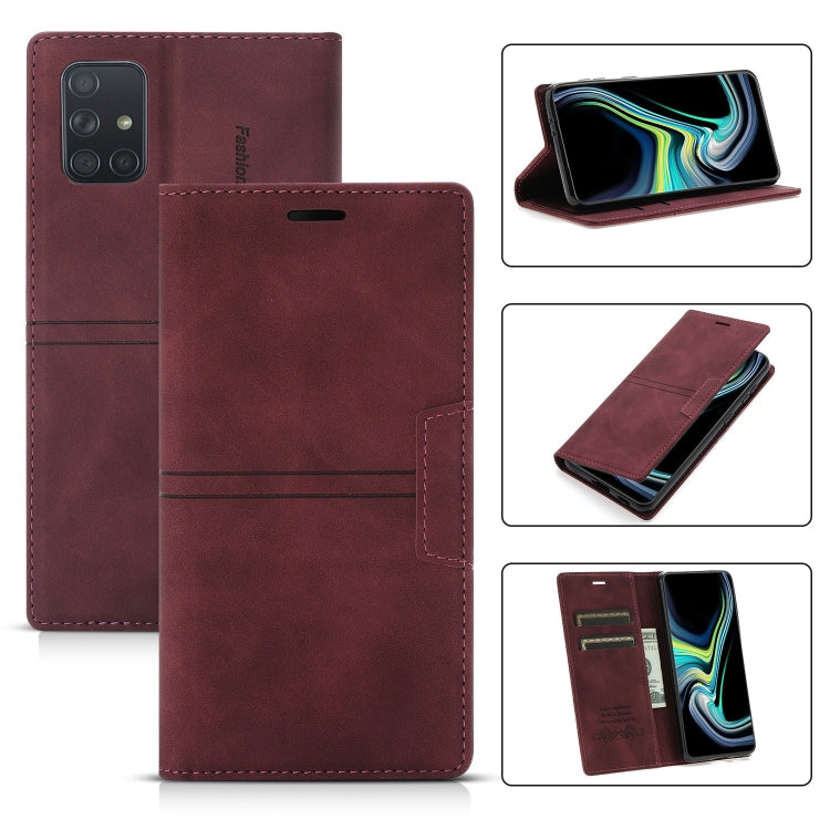 For Samsung Galaxy A71 5G Dream Magnetic Suction Business Horizontal Flip PU Leather Case with Holder & Card Slot & Wallet