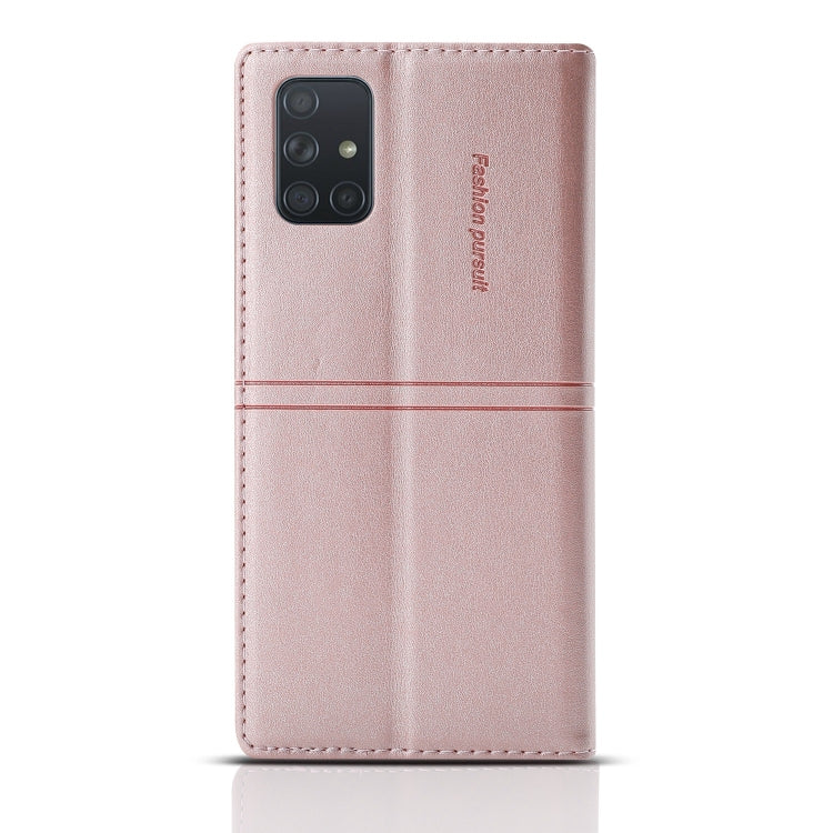 For Samsung Galaxy A51 4G Dream Magnetic Suction Business Horizontal Flip PU Leather Case with Holder & Card Slot & Wallet