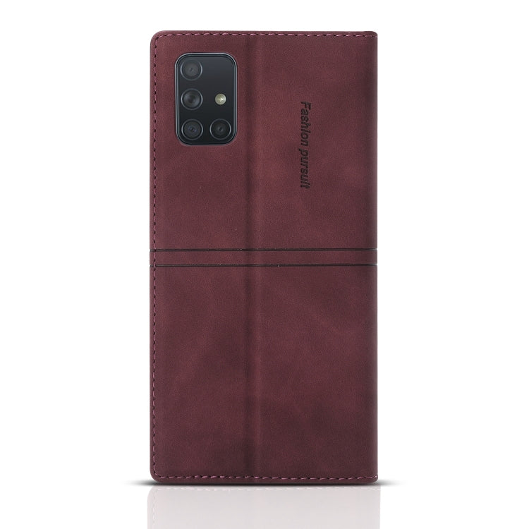 For Samsung Galaxy A51 4G Dream Magnetic Suction Business Horizontal Flip PU Leather Case with Holder & Card Slot & Wallet
