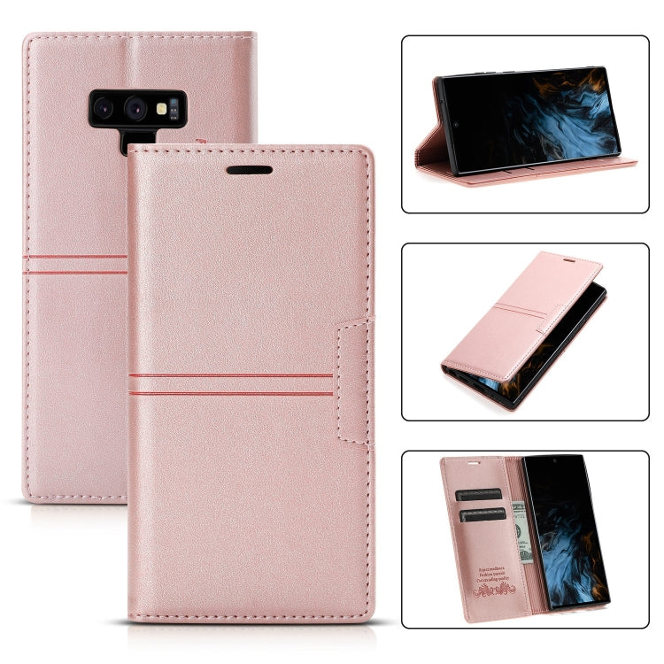 For Samsung Galaxy Note9 Dream Magnetic Suction Business Horizontal Flip PU Leather Case with Holder & Card Slot & Wallet