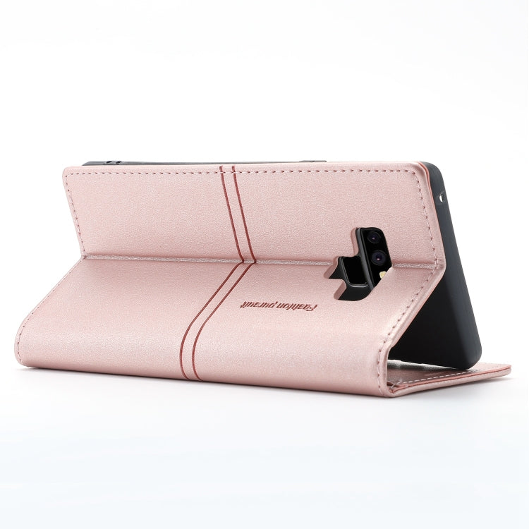 For Samsung Galaxy Note9 Dream Magnetic Suction Business Horizontal Flip PU Leather Case with Holder & Card Slot & Wallet