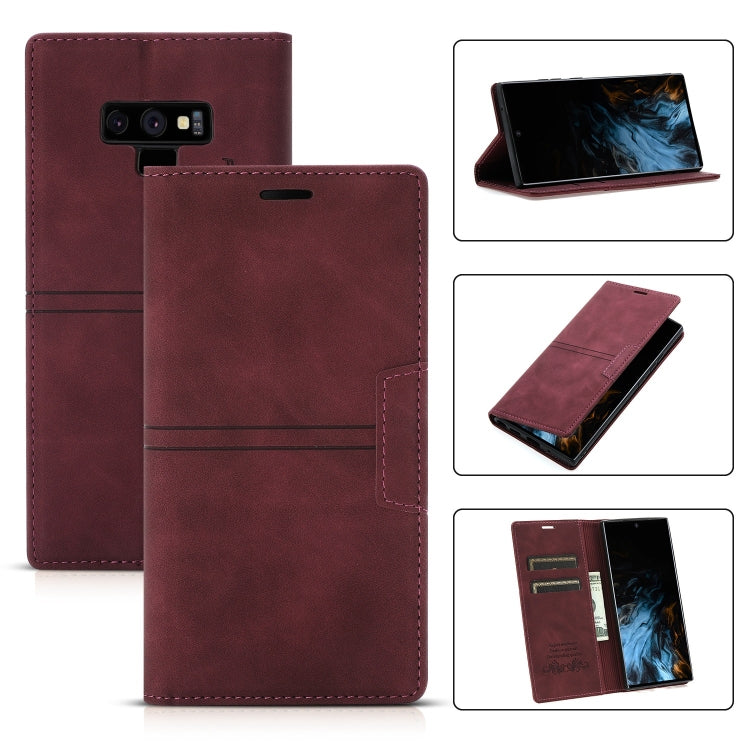 For Samsung Galaxy Note9 Dream Magnetic Suction Business Horizontal Flip PU Leather Case with Holder & Card Slot & Wallet