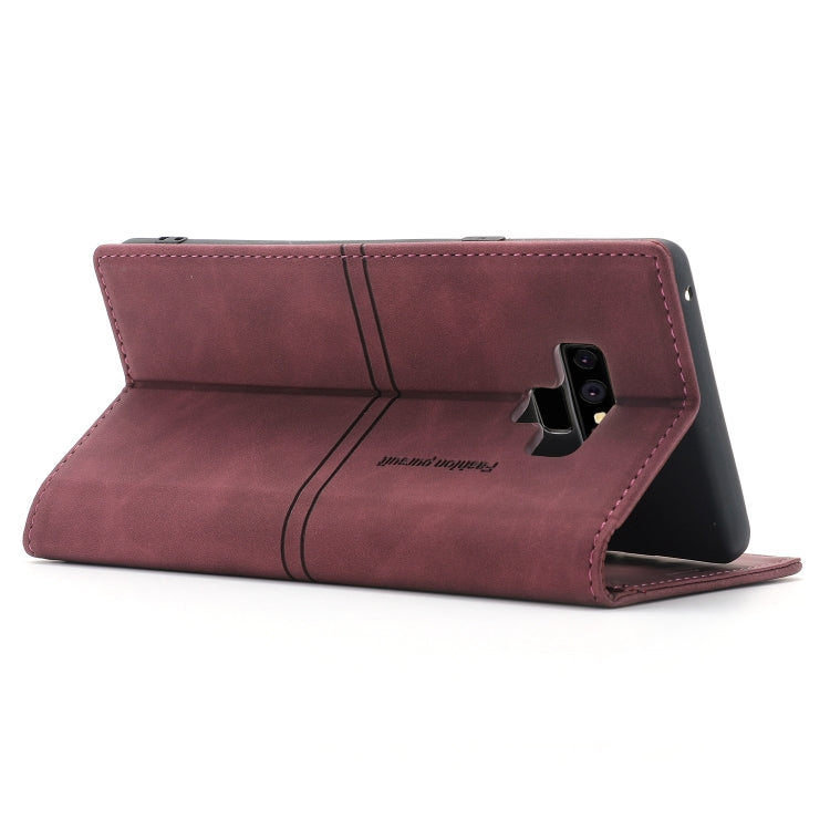For Samsung Galaxy Note9 Dream Magnetic Suction Business Horizontal Flip PU Leather Case with Holder & Card Slot & Wallet
