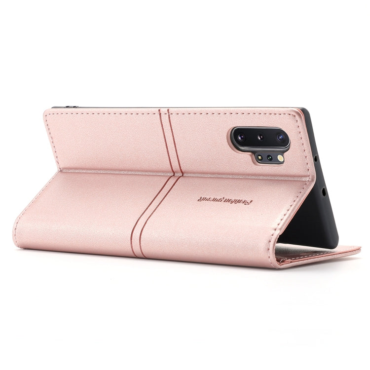 For Samsung Galaxy Note10+ Dream Magnetic Suction Business Horizontal Flip PU Leather Case with Holder & Card Slot & Wallet