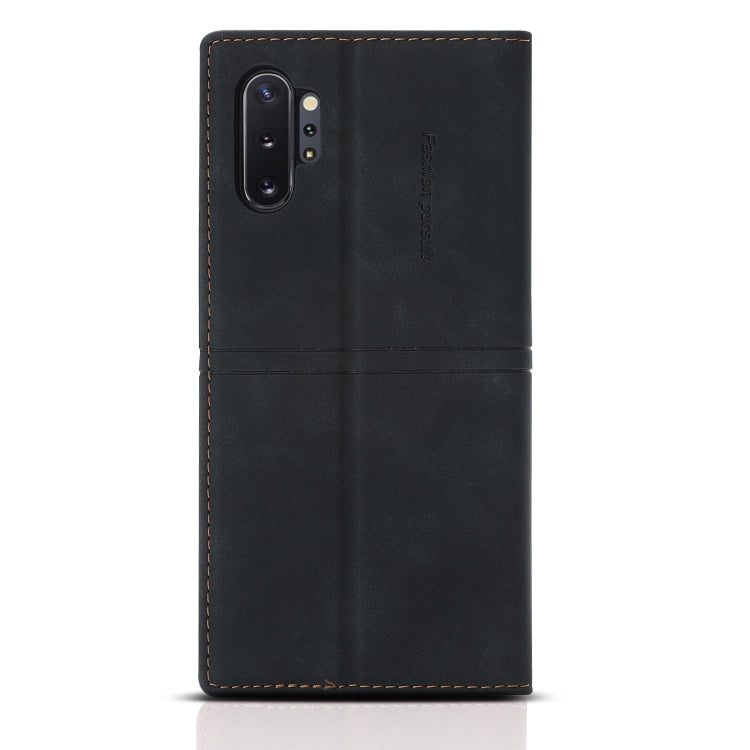 For Samsung Galaxy Note10+ Dream Magnetic Suction Business Horizontal Flip PU Leather Case with Holder & Card Slot & Wallet