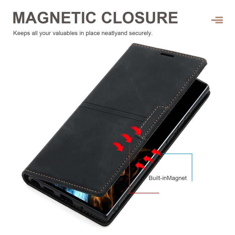 For Samsung Galaxy Note10+ Dream Magnetic Suction Business Horizontal Flip PU Leather Case with Holder & Card Slot & Wallet