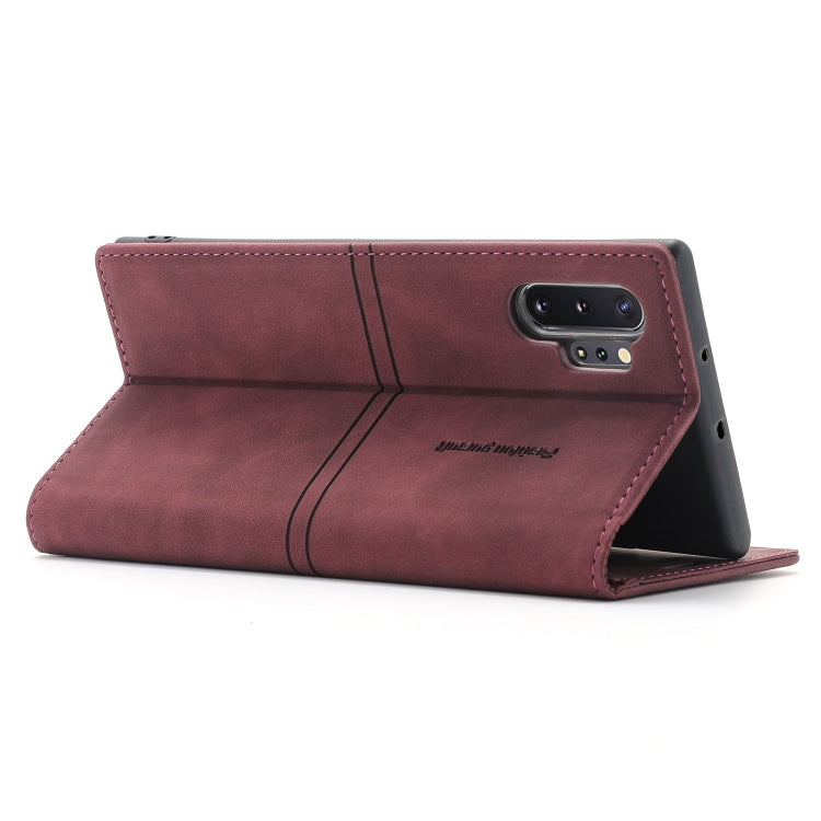 For Samsung Galaxy Note10+ Dream Magnetic Suction Business Horizontal Flip PU Leather Case with Holder & Card Slot & Wallet
