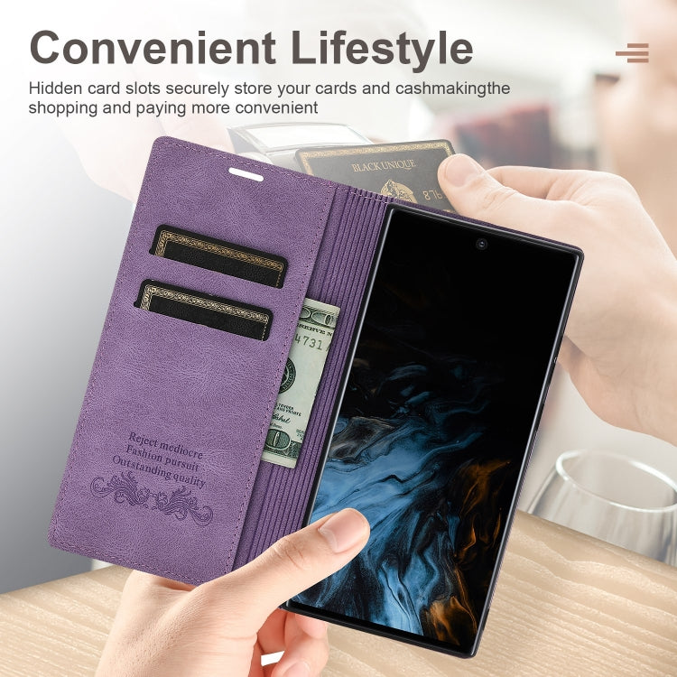For Samsung Galaxy Note10+ Dream Magnetic Suction Business Horizontal Flip PU Leather Case with Holder & Card Slot & Wallet