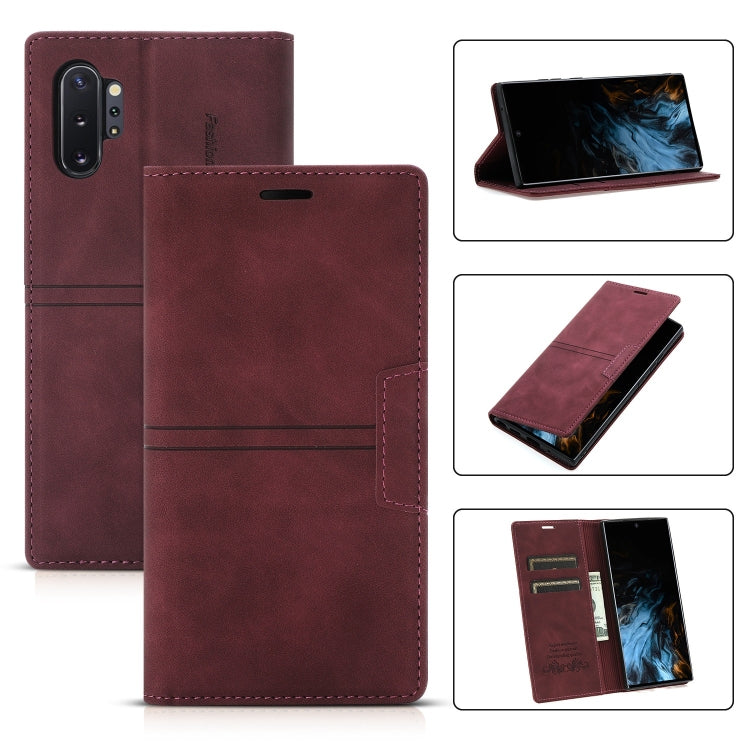 For Samsung Galaxy Note10 Dream Magnetic Suction Business Horizontal Flip PU Leather Case with Holder & Card Slot & Wallet