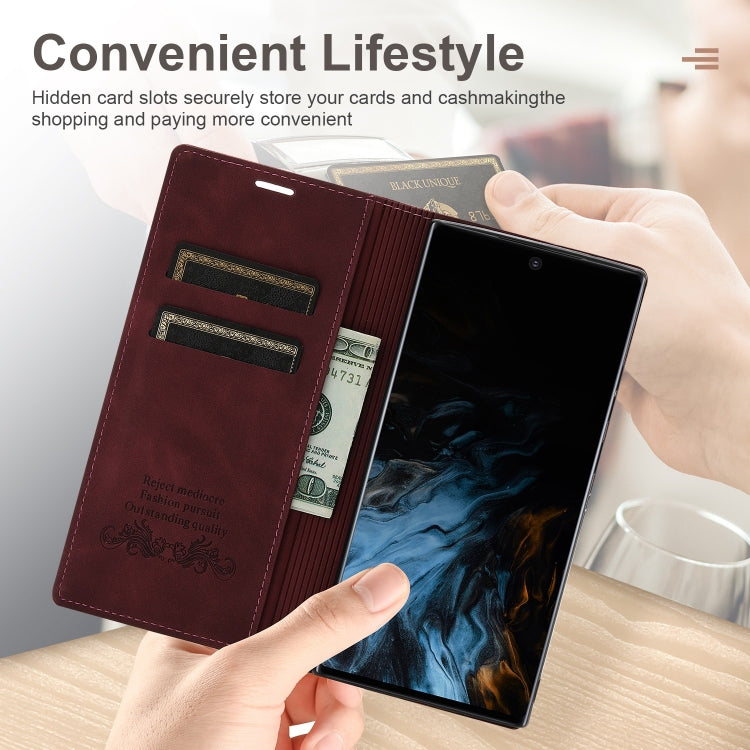 For Samsung Galaxy Note10 Dream Magnetic Suction Business Horizontal Flip PU Leather Case with Holder & Card Slot & Wallet