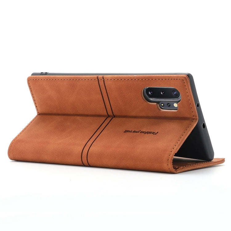 For Samsung Galaxy Note10 Dream Magnetic Suction Business Horizontal Flip PU Leather Case with Holder & Card Slot & Wallet