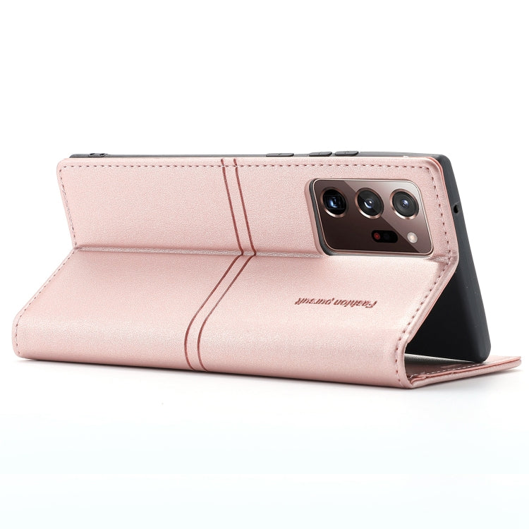 For Samsung Galaxy Note20 Dream Magnetic Suction Business Horizontal Flip PU Leather Case with Holder & Card Slot & Wallet