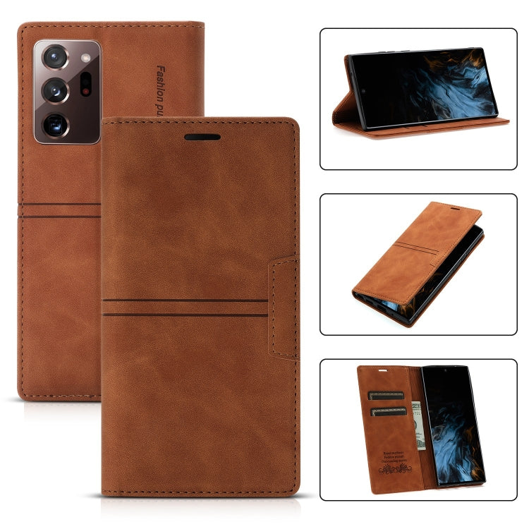 For Samsung Galaxy Note20 Dream Magnetic Suction Business Horizontal Flip PU Leather Case with Holder & Card Slot & Wallet