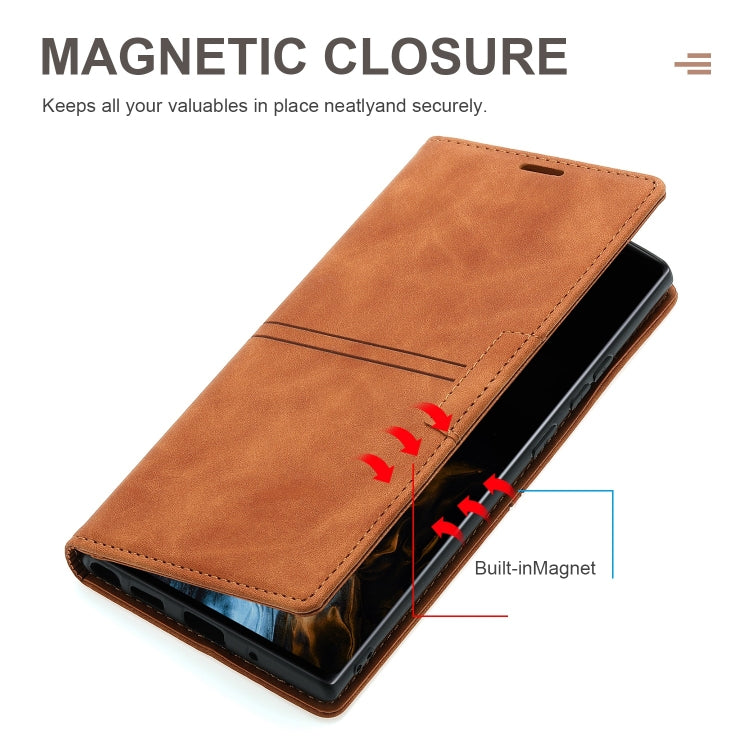For Samsung Galaxy Note20 Dream Magnetic Suction Business Horizontal Flip PU Leather Case with Holder & Card Slot & Wallet