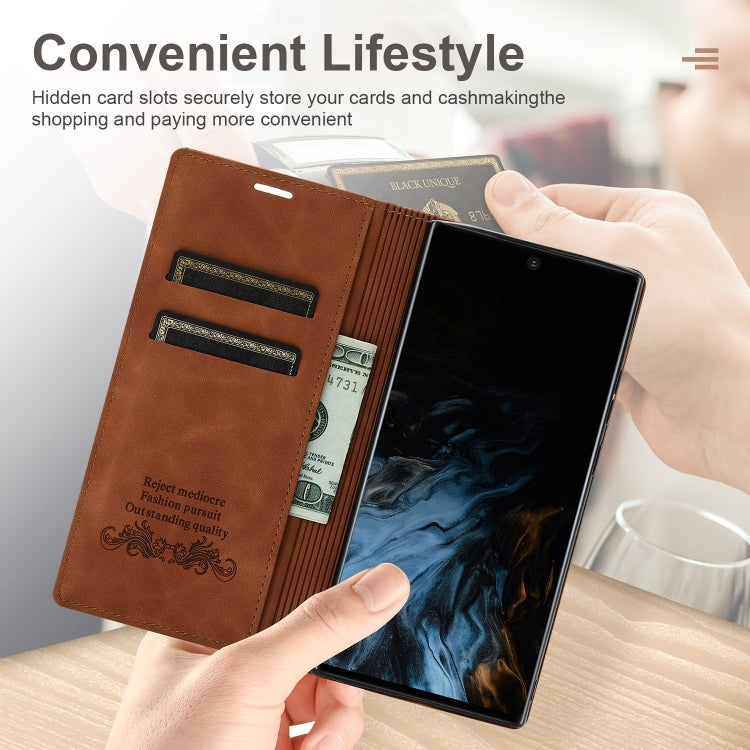 For Samsung Galaxy Note20 Dream Magnetic Suction Business Horizontal Flip PU Leather Case with Holder & Card Slot & Wallet
