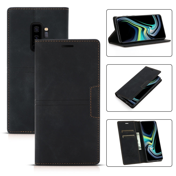 For Samsung Galaxy S9+ Dream Magnetic Suction Business Horizontal Flip PU Leather Case with Holder & Card Slot & Wallet