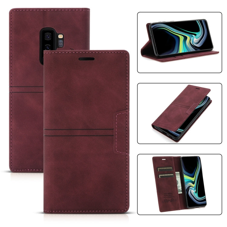 For Samsung Galaxy S9+ Dream Magnetic Suction Business Horizontal Flip PU Leather Case with Holder & Card Slot & Wallet