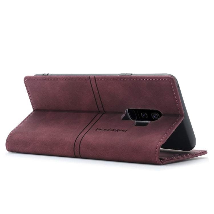 For Samsung Galaxy S9+ Dream Magnetic Suction Business Horizontal Flip PU Leather Case with Holder & Card Slot & Wallet