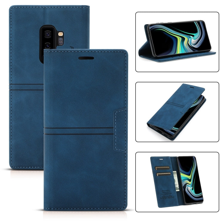 For Samsung Galaxy S9+ Dream Magnetic Suction Business Horizontal Flip PU Leather Case with Holder & Card Slot & Wallet