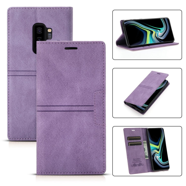 For Samsung Galaxy S9 Dream Magnetic Suction Business Horizontal Flip PU Leather Case with Holder & Card Slot & Wallet