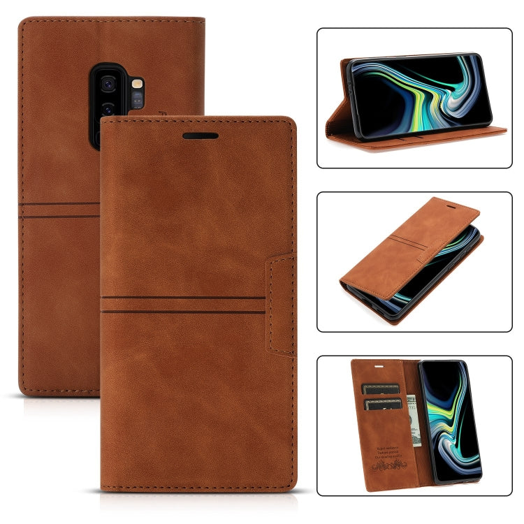 For Samsung Galaxy S9 Dream Magnetic Suction Business Horizontal Flip PU Leather Case with Holder & Card Slot & Wallet