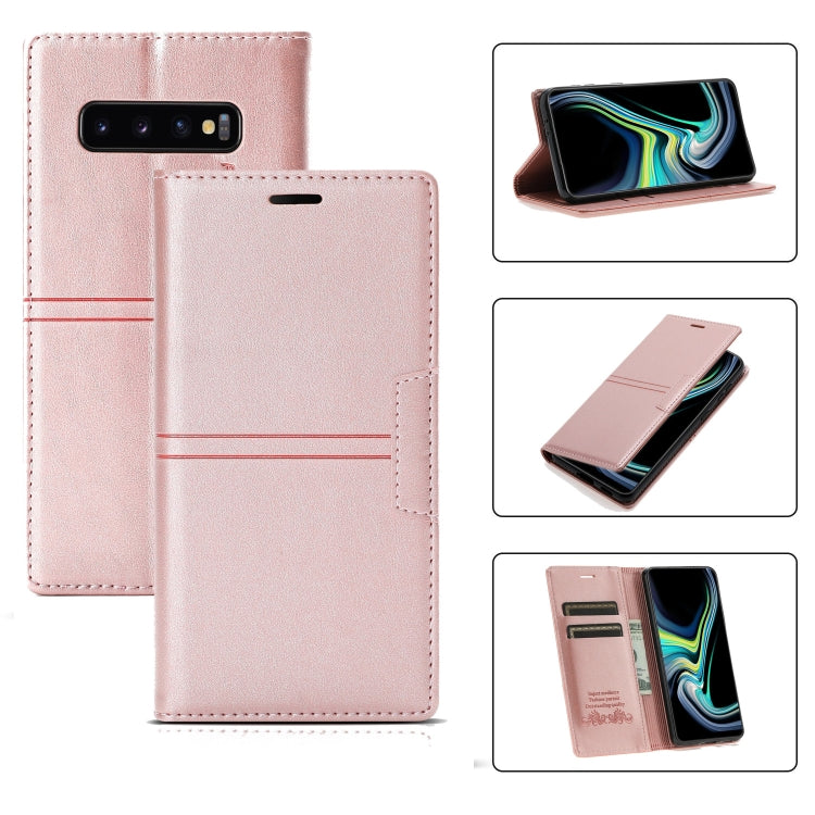 For Samsung Galaxy S10+ Dream Magnetic Suction Business Horizontal Flip PU Leather Case with Holder & Card Slot & Wallet
