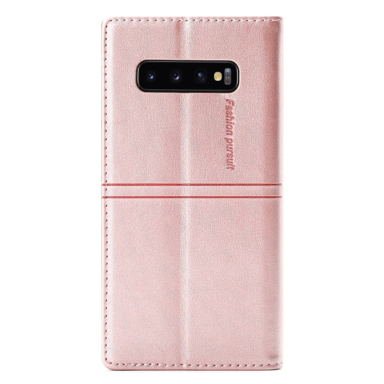 For Samsung Galaxy S10+ Dream Magnetic Suction Business Horizontal Flip PU Leather Case with Holder & Card Slot & Wallet