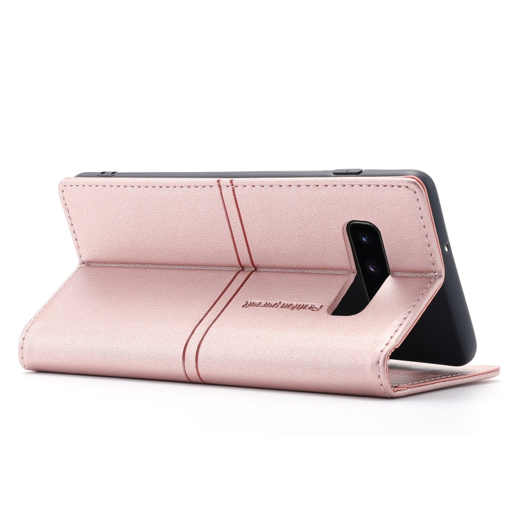 For Samsung Galaxy S10+ Dream Magnetic Suction Business Horizontal Flip PU Leather Case with Holder & Card Slot & Wallet