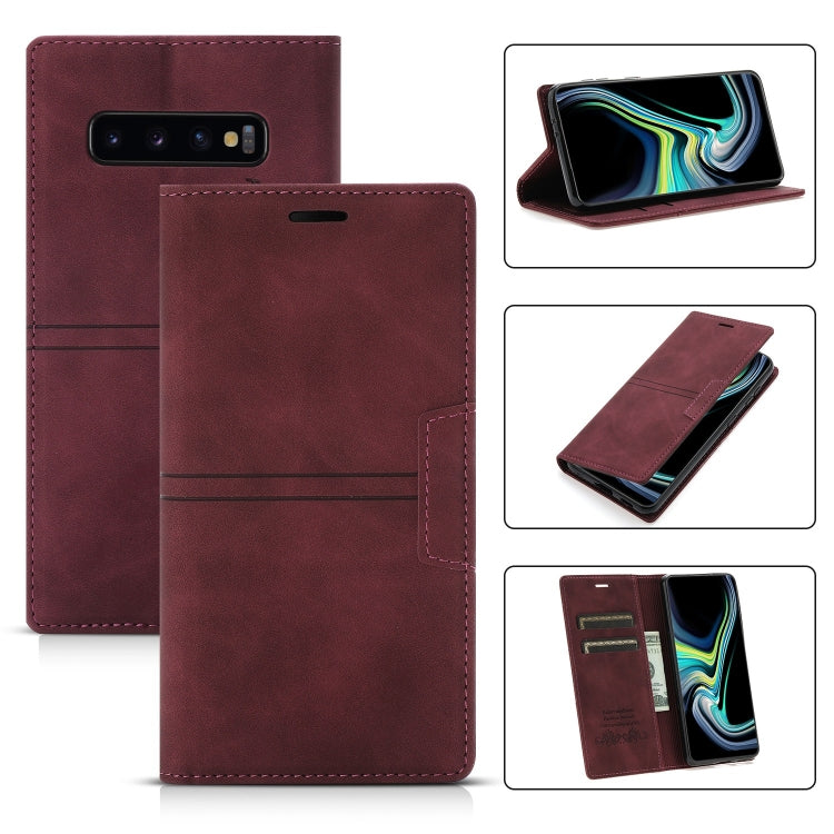 For Samsung Galaxy S10+ Dream Magnetic Suction Business Horizontal Flip PU Leather Case with Holder & Card Slot & Wallet