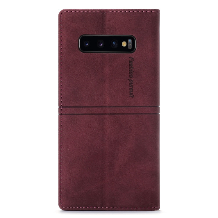 For Samsung Galaxy S10+ Dream Magnetic Suction Business Horizontal Flip PU Leather Case with Holder & Card Slot & Wallet