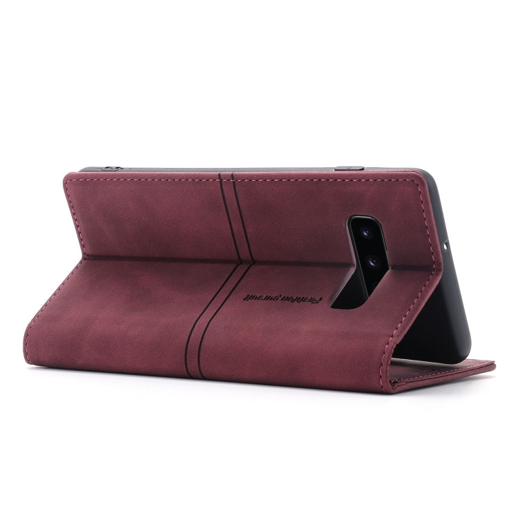 For Samsung Galaxy S10+ Dream Magnetic Suction Business Horizontal Flip PU Leather Case with Holder & Card Slot & Wallet