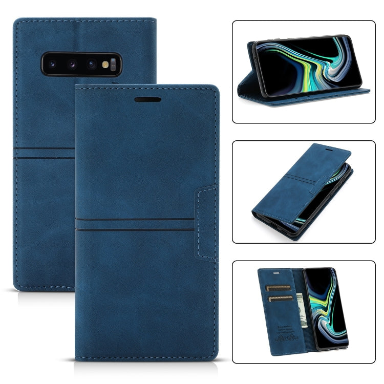 For Samsung Galaxy S10+ Dream Magnetic Suction Business Horizontal Flip PU Leather Case with Holder & Card Slot & Wallet