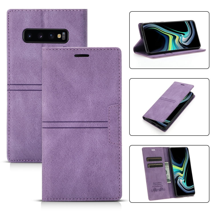 For Samsung Galaxy S10+ Dream Magnetic Suction Business Horizontal Flip PU Leather Case with Holder & Card Slot & Wallet