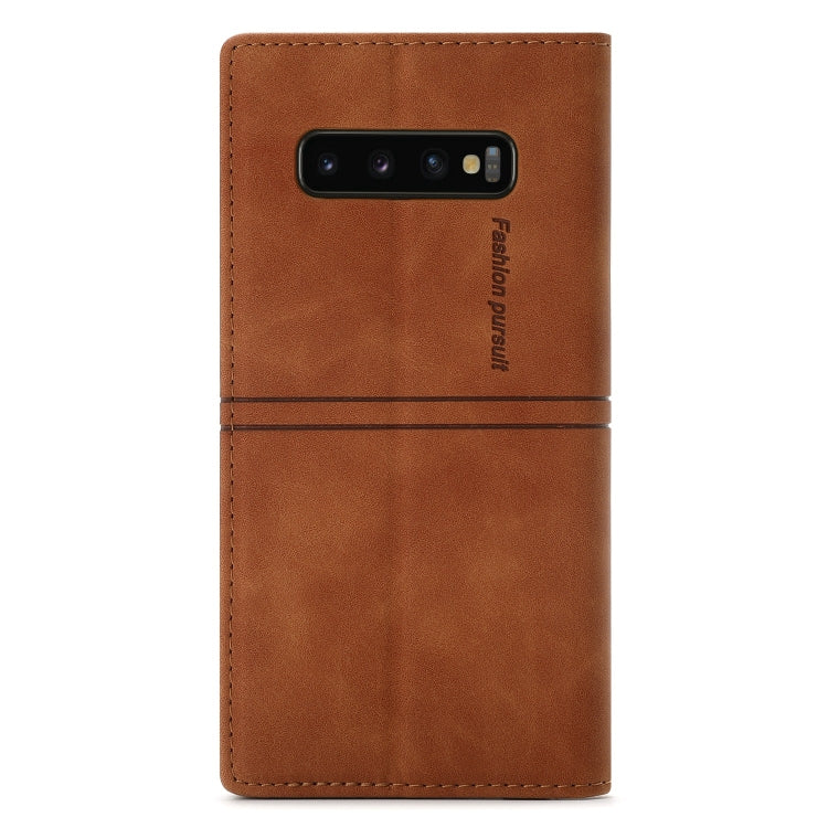For Samsung Galaxy S10+ Dream Magnetic Suction Business Horizontal Flip PU Leather Case with Holder & Card Slot & Wallet
