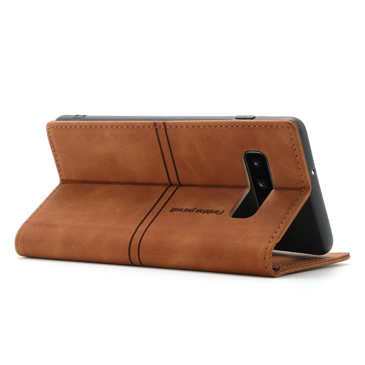 For Samsung Galaxy S10+ Dream Magnetic Suction Business Horizontal Flip PU Leather Case with Holder & Card Slot & Wallet