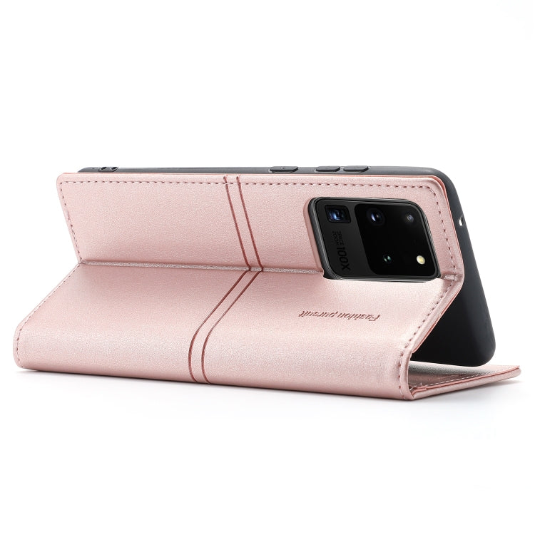 For Samsung Galaxy S20 Ultra Dream Magnetic Suction Business Horizontal Flip PU Leather Case with Holder & Card Slot & Wallet