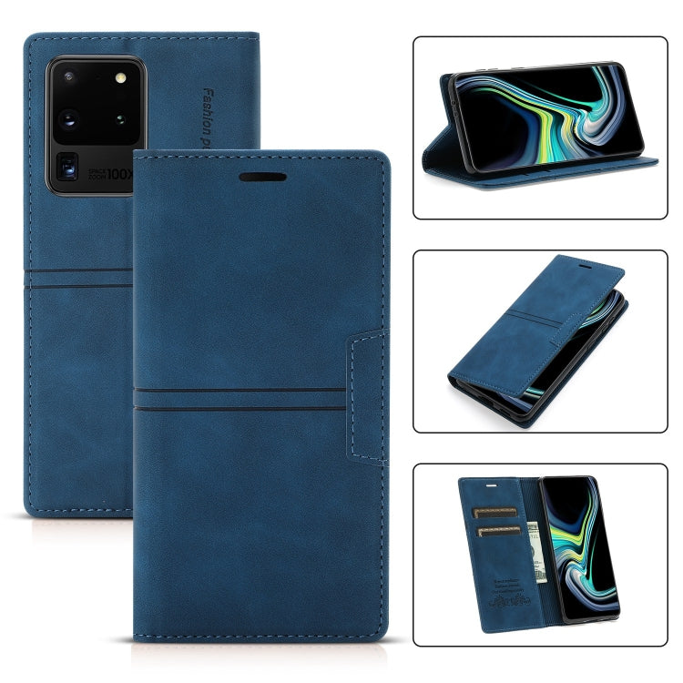 For Samsung Galaxy S20 Ultra Dream Magnetic Suction Business Horizontal Flip PU Leather Case with Holder & Card Slot & Wallet