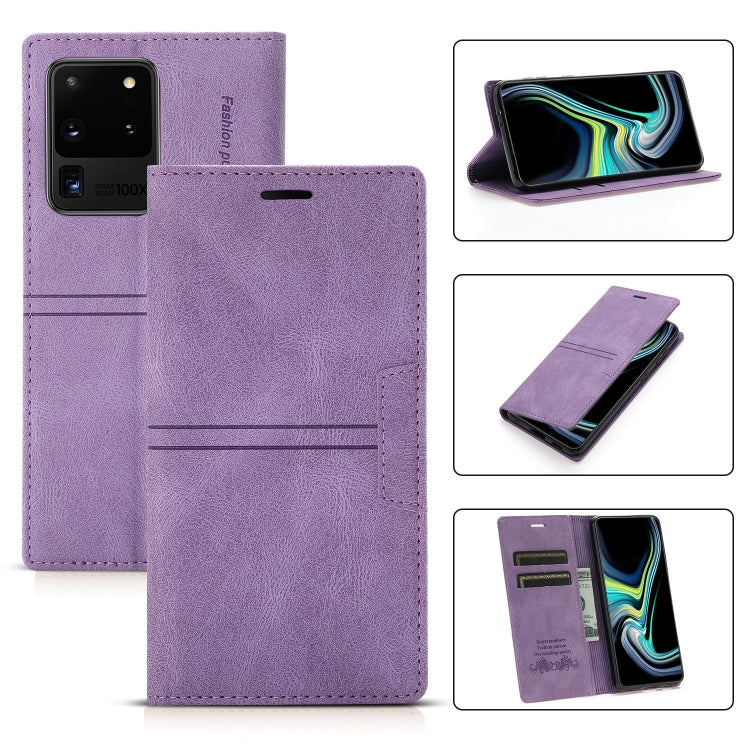 For Samsung Galaxy S20 Ultra Dream Magnetic Suction Business Horizontal Flip PU Leather Case with Holder & Card Slot & Wallet
